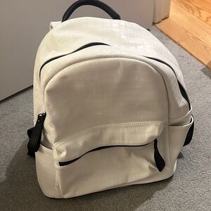 White Textured Backpack NWOT